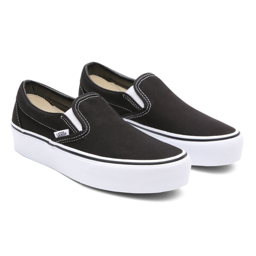 Vans Classic Slip-On Platform Dam Svarta - Vans Platåskor Sverige (THPSD1735)